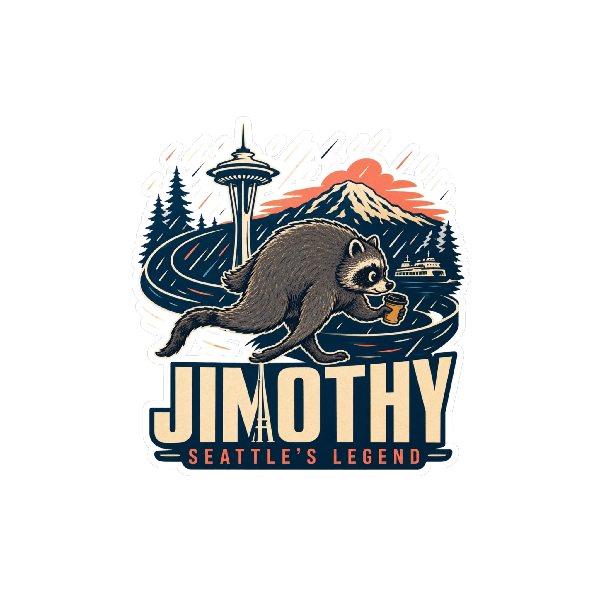 Jimothy Seattle Legend Sticker - Kiss-Cut Vinyl Decal (Seattle’s Legend)