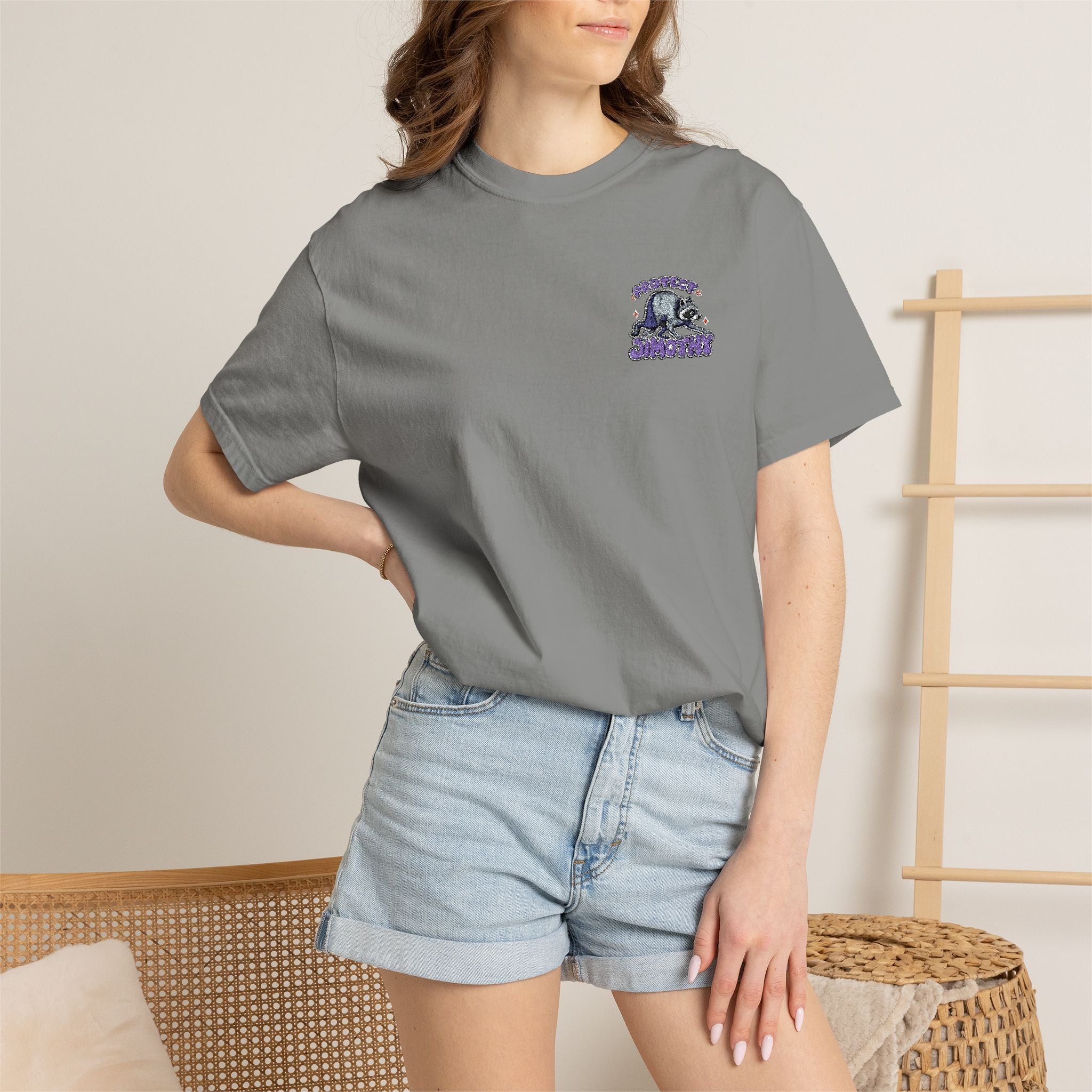 Uni-Sex Tee - Protect Jimothy Crew Chest Graphic Tee