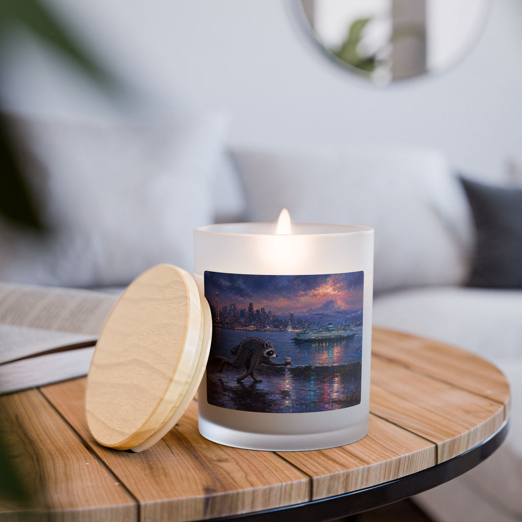 Multi-Scent Jimothy Nightscape Candle — Seattle Frosted Glass 11oz