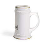 Cute Beer Stein Mug – "Jimothy" Ceramic German-Style Pint