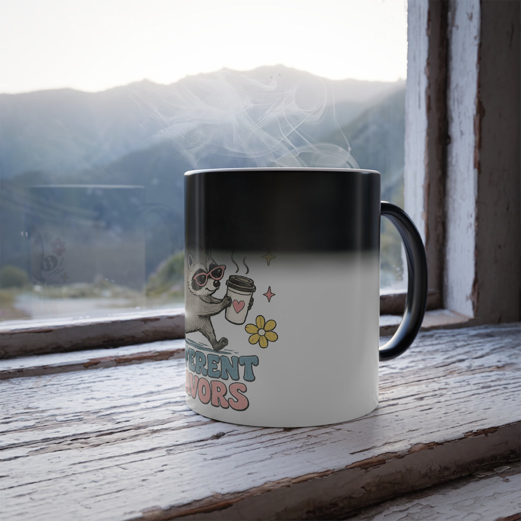 Color-Changing Mug — “We All Come In Different Flavors”  Coffee Cup Design #4