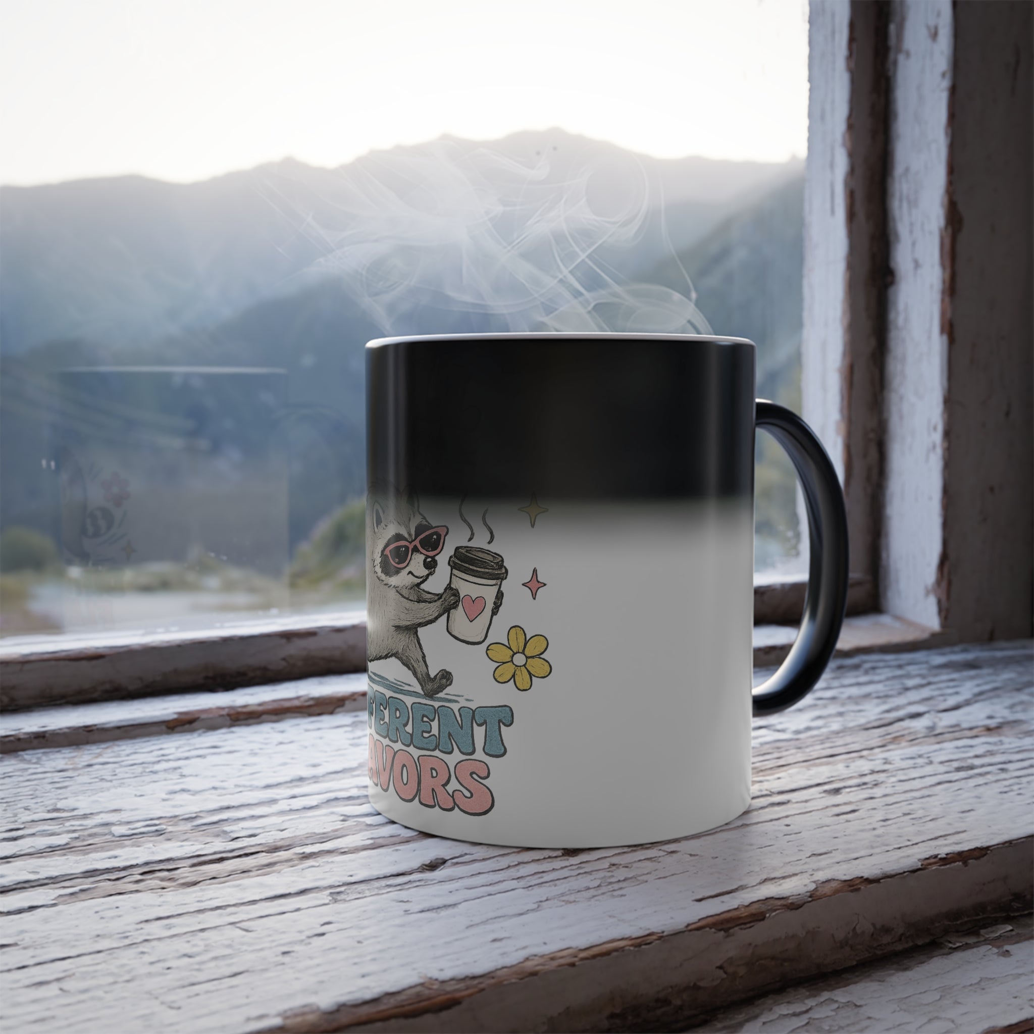 Color-Changing Mug — “We All Come In Different Flavors”  Coffee Cup Design #4