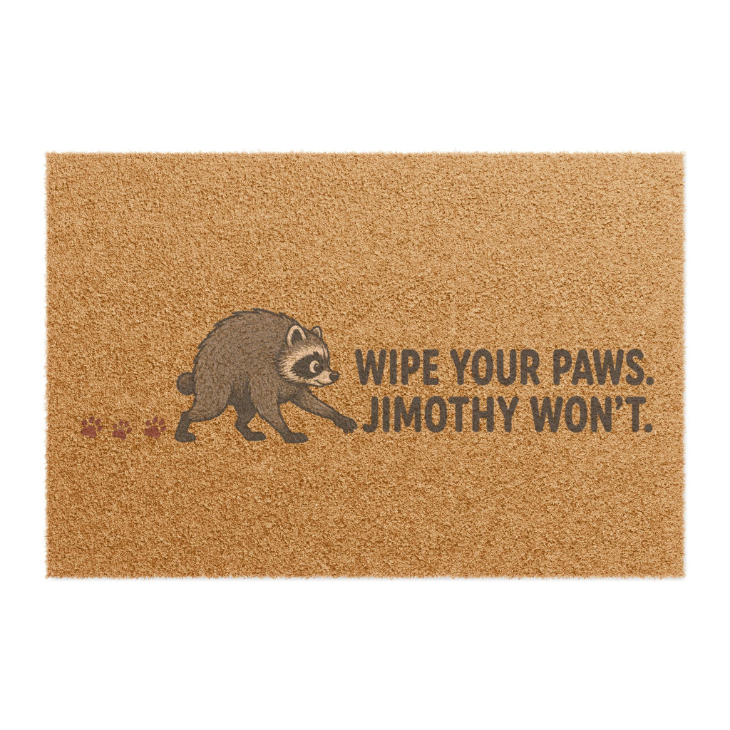 'Wipe Your Paws, Jimothy Won't' Welcome Mat