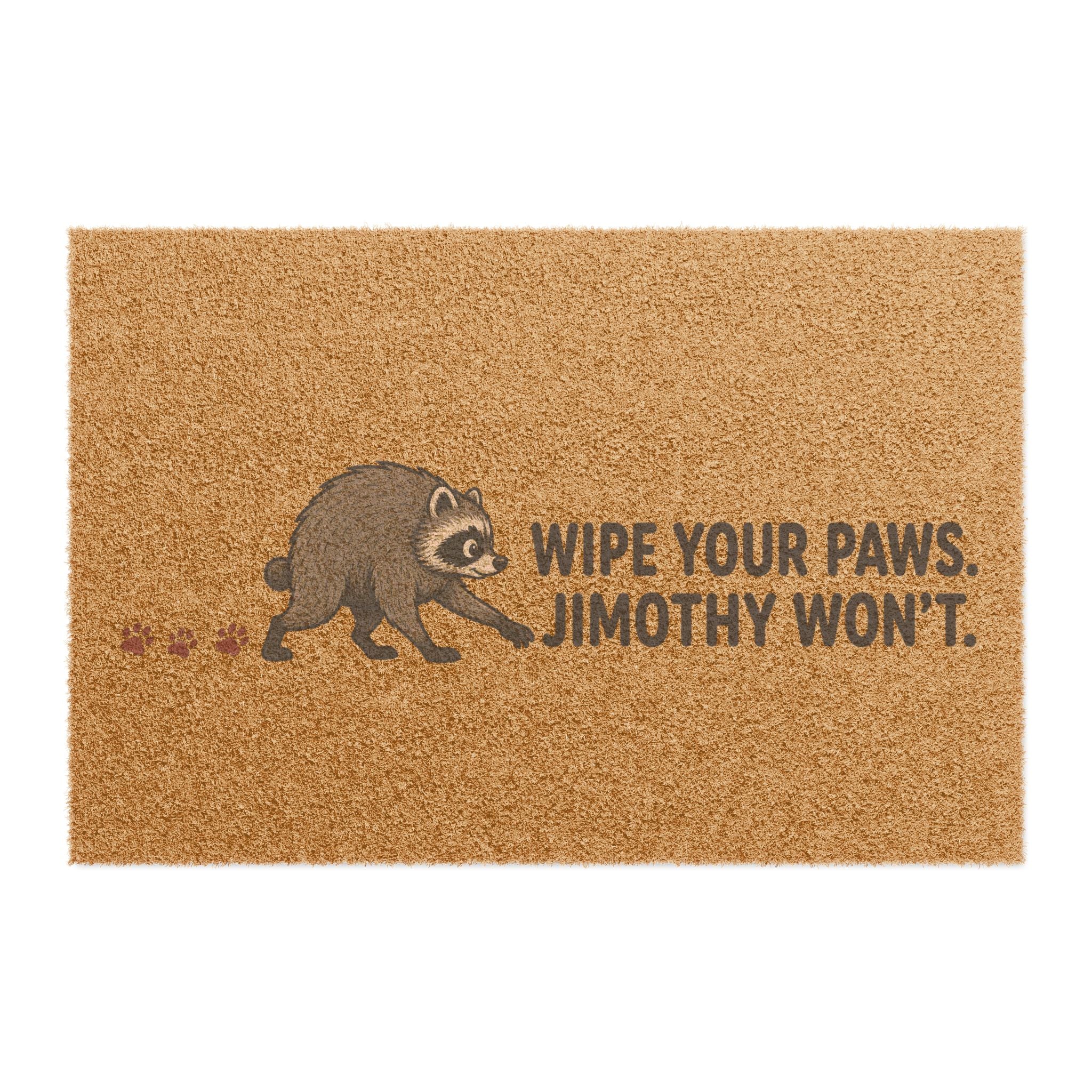 'Wipe Your Paws, Jimothy Won't' Welcome Mat