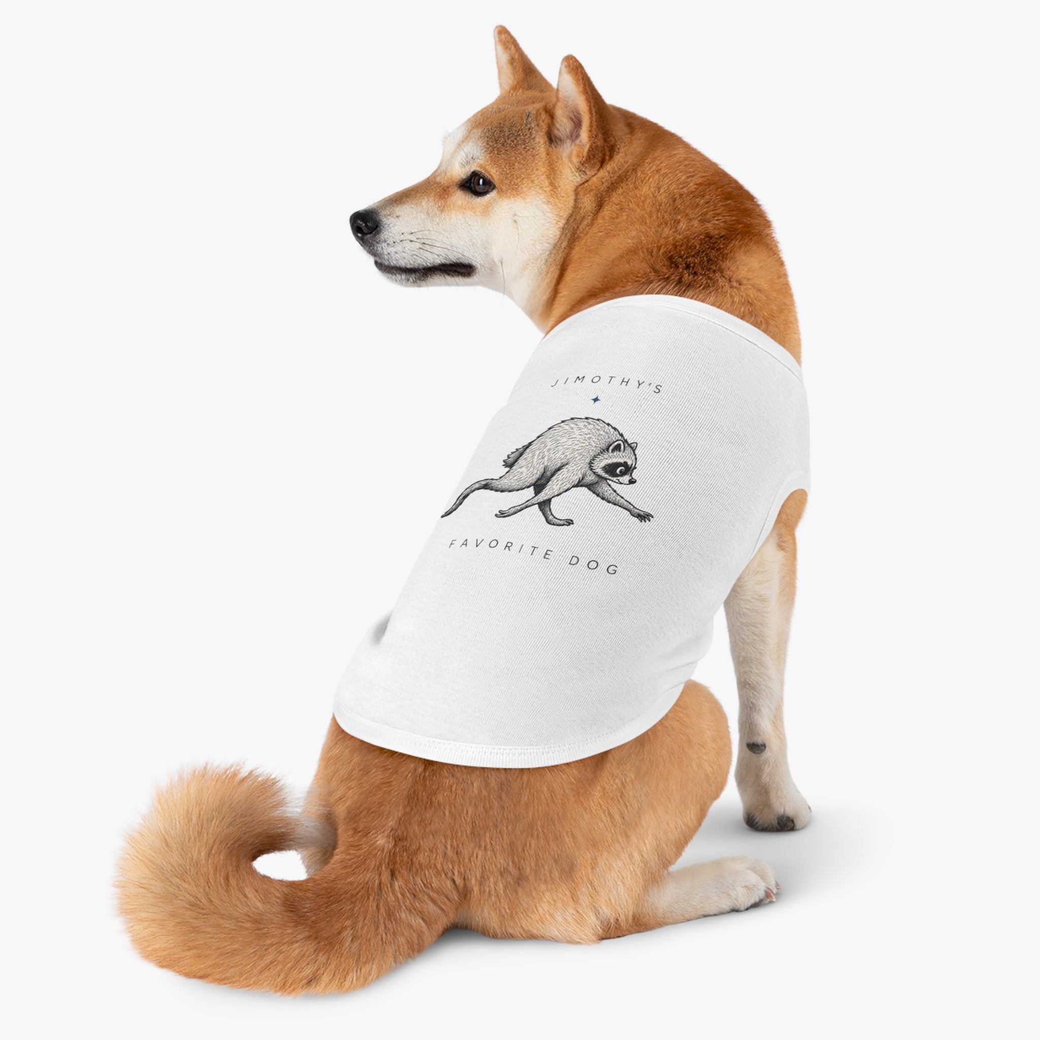 Raccoon Pet Tank Top – Cute Vintage Illustration Dog & Cat Tee