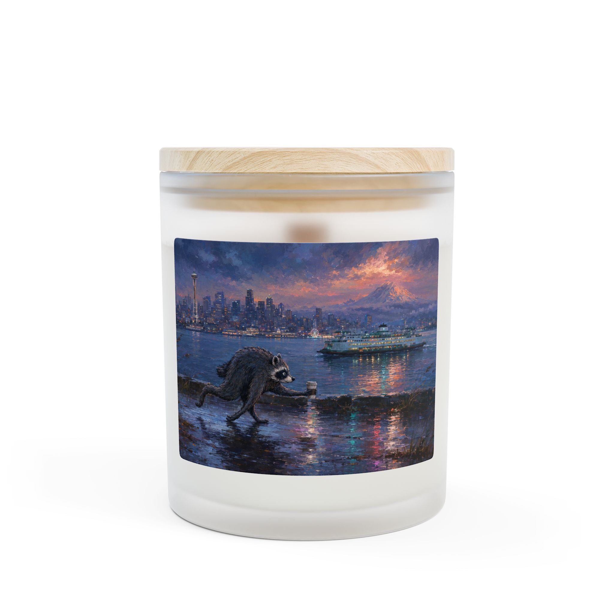 Multi-Scent Jimothy Nightscape Candle — Seattle Frosted Glass 11oz