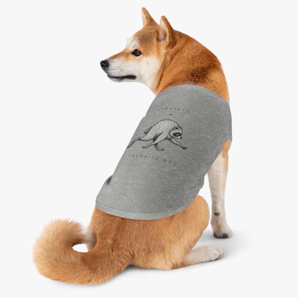 Raccoon Pet Tank Top – Cute Vintage Illustration Dog & Cat Tee
