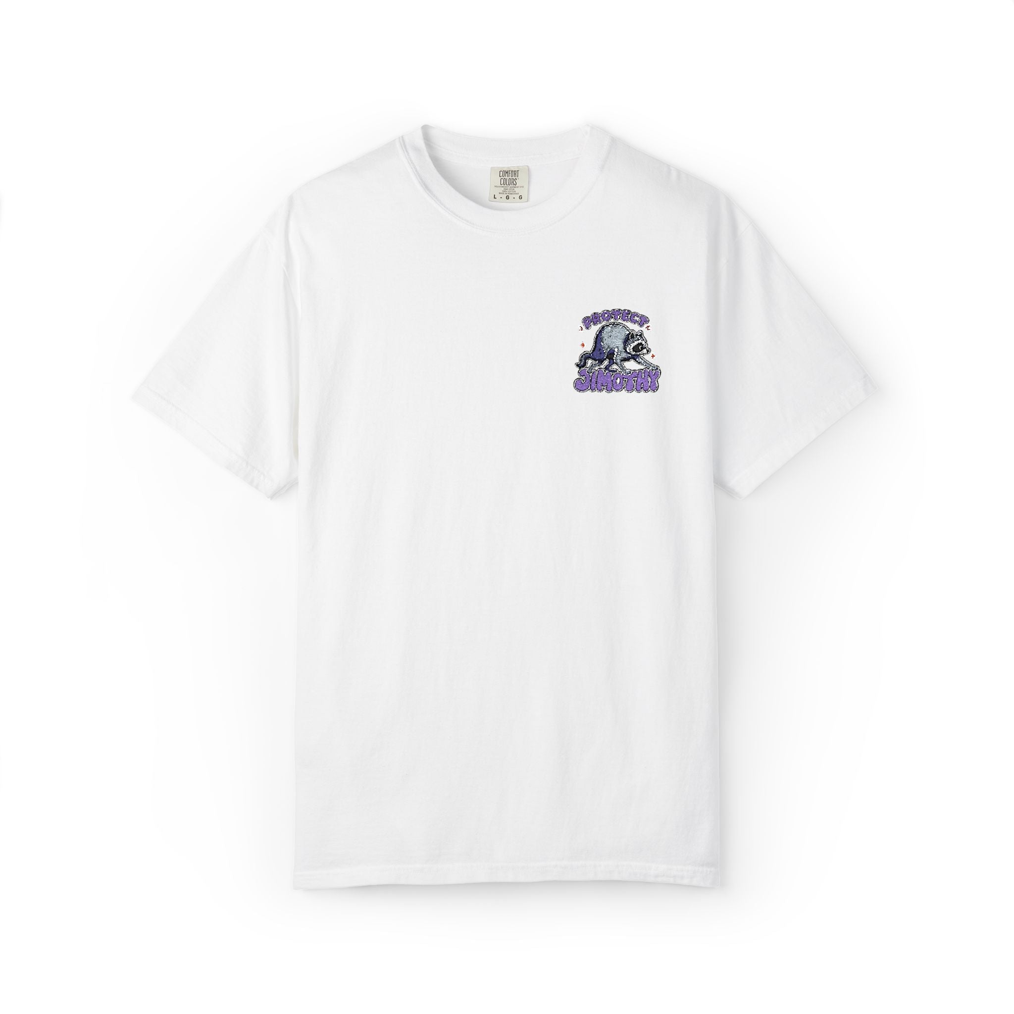 Unisex Embroidered Tee - Protect Jimothy Crew Chest Graphic Tee