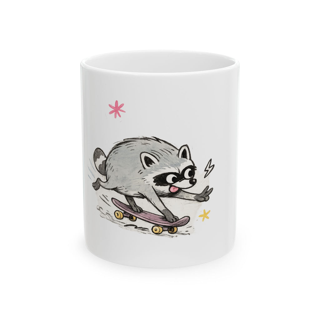 Design #3 Jimothy Skateboarding Sketch Ceramic Mug  (11oz & 15oz)