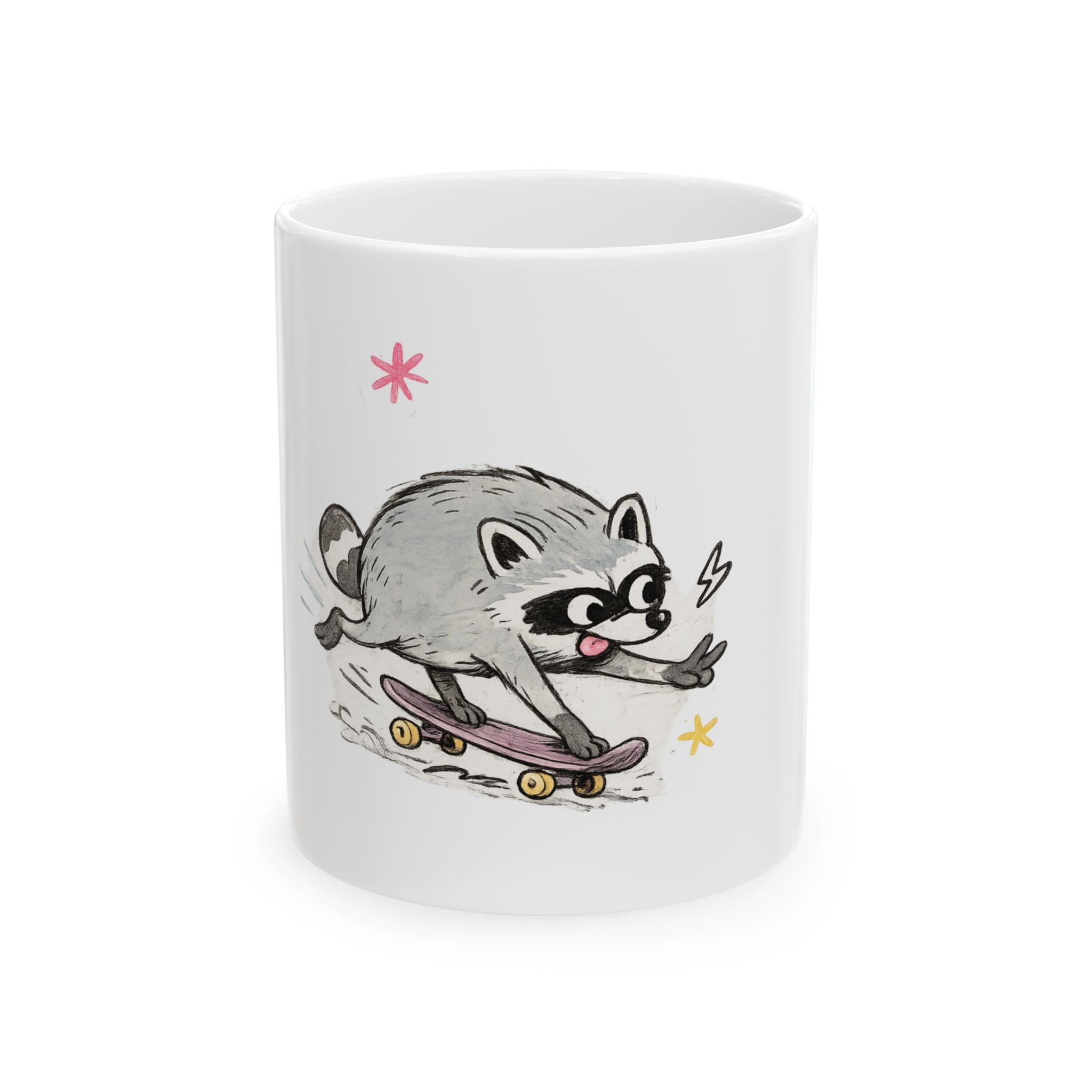 Design #3 Jimothy Skateboarding Sketch Ceramic Mug  (11oz & 15oz)