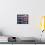 Jimothy Seattle Night Stroll Canvas Wall Art — Seattle Ferry Cityscape