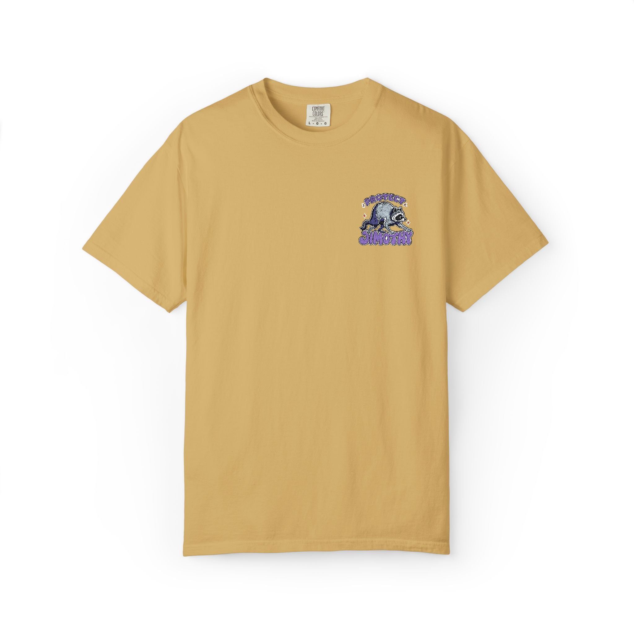 Unisex Embroidered Tee - Protect Jimothy Crew Chest Graphic Tee
