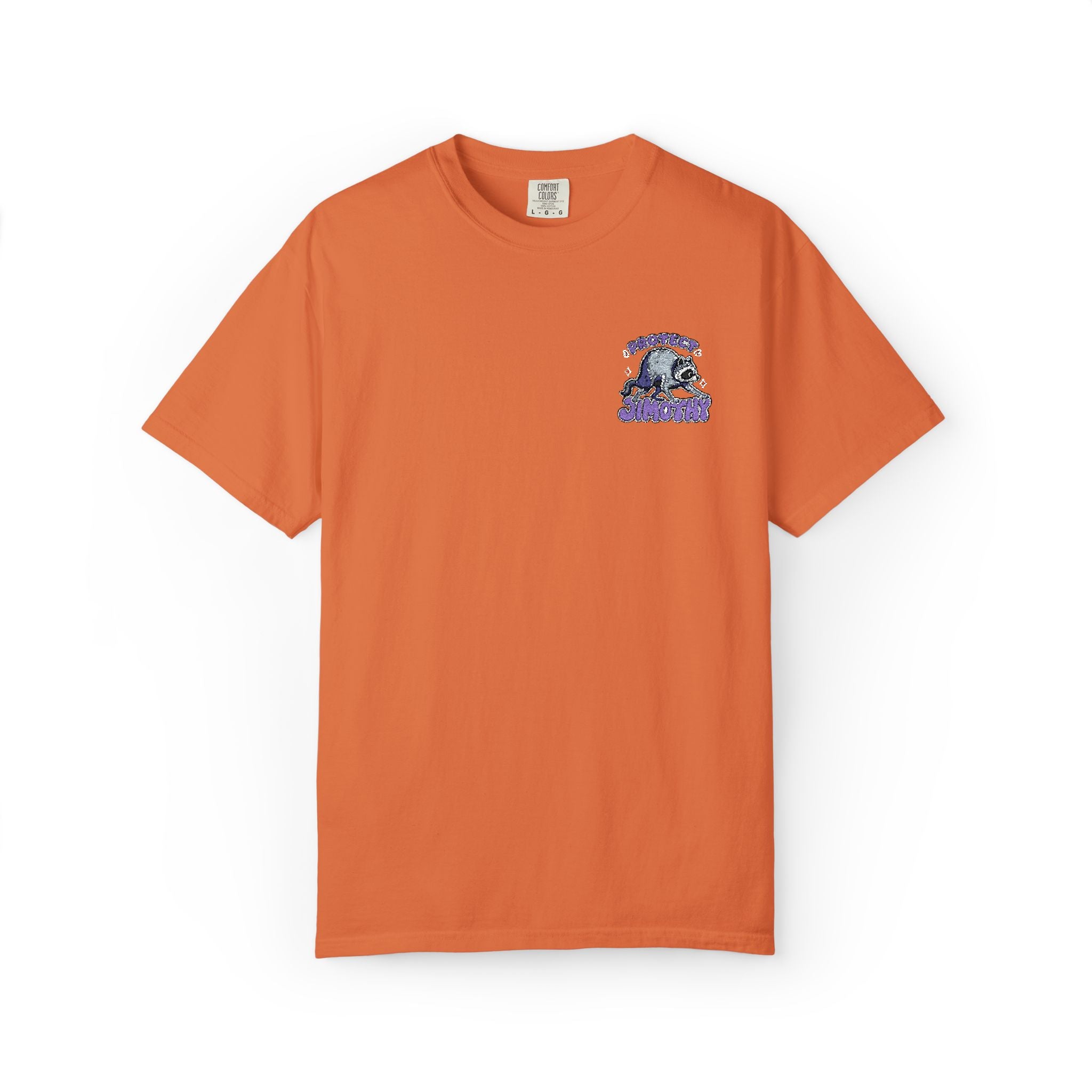 Unisex Embroidered Tee - Protect Jimothy Crew Chest Graphic Tee