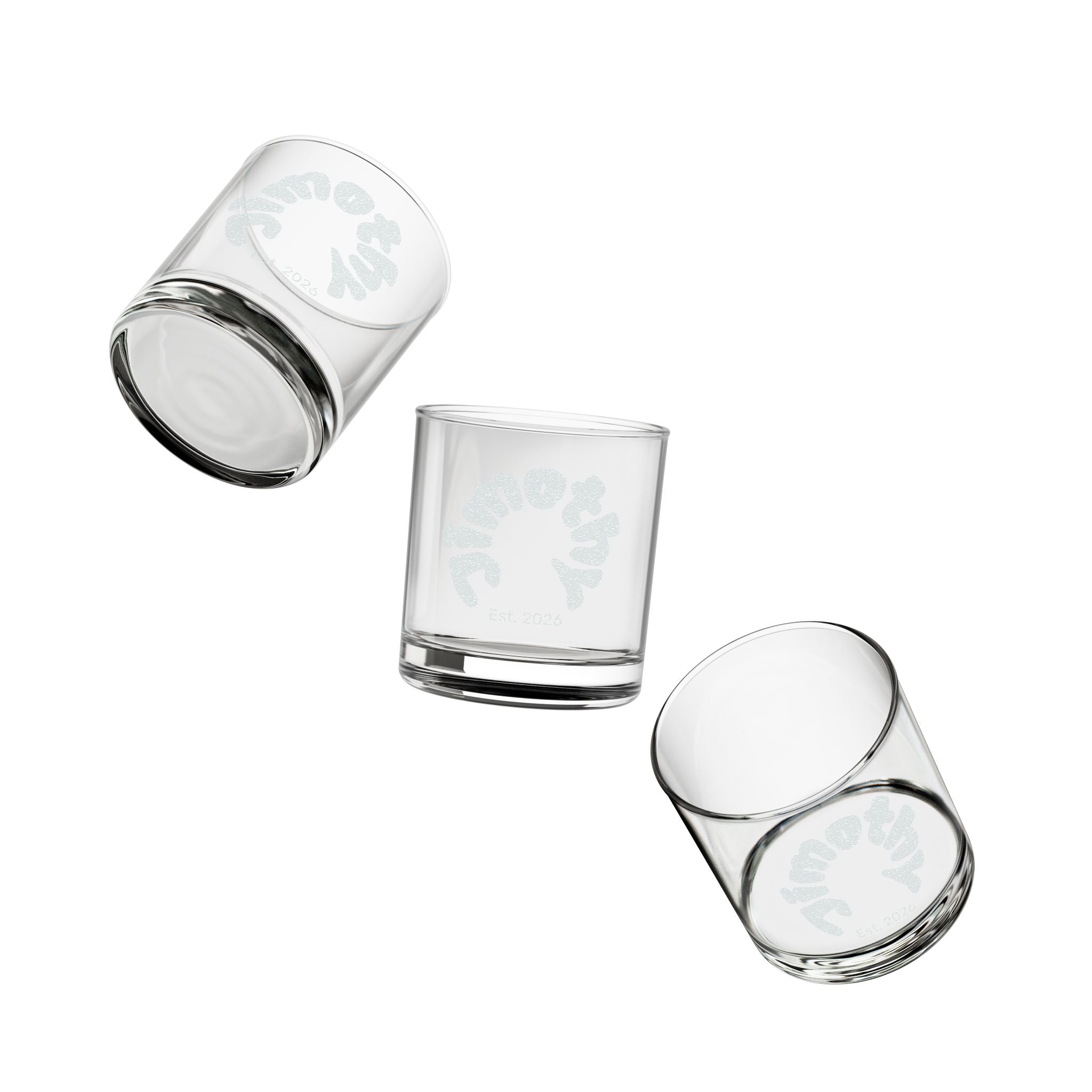 Jimothy Engraved Whiskey Glass 10.5oz — "EST. 2026" Circle Design