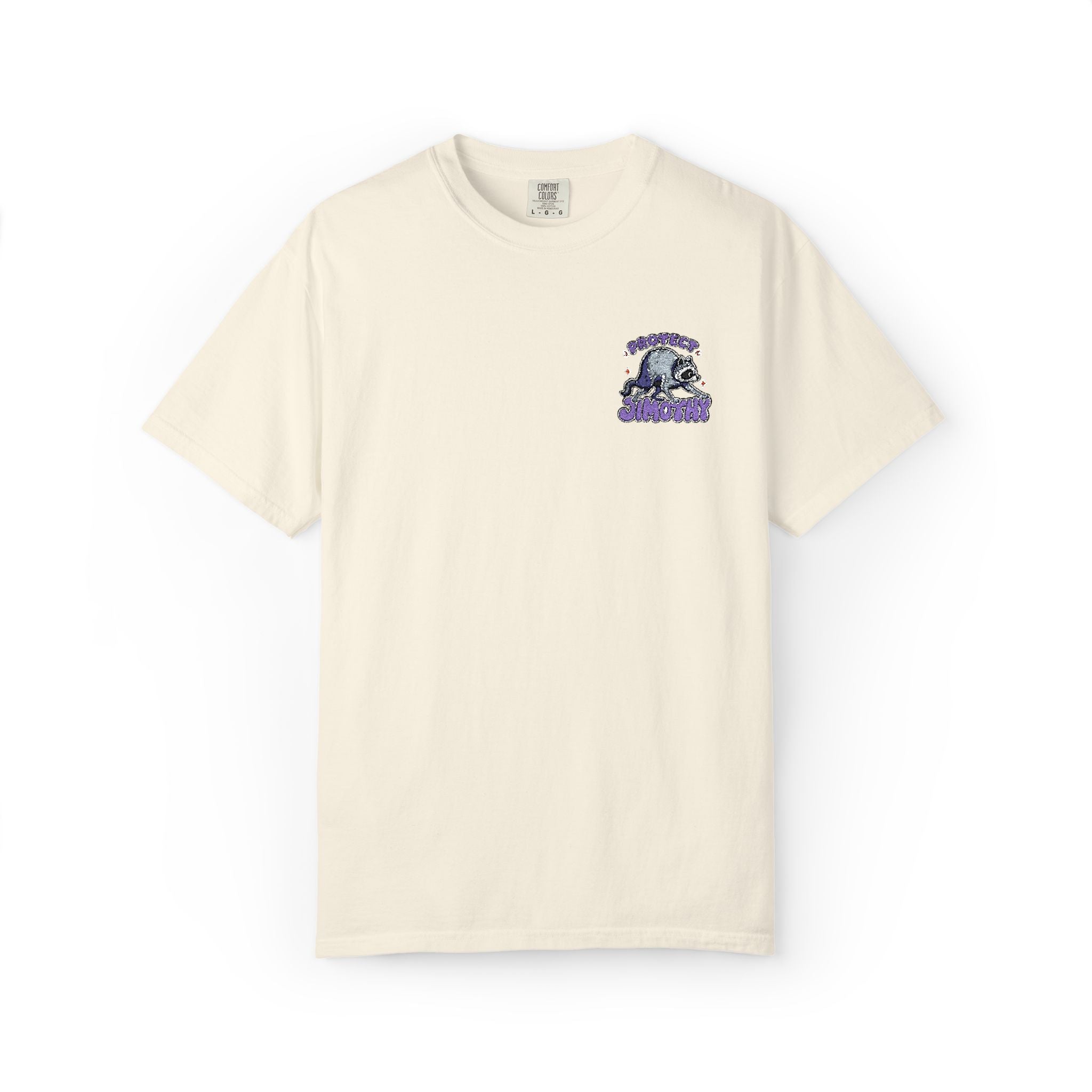 Unisex Embroidered Tee - Protect Jimothy Crew Chest Graphic Tee