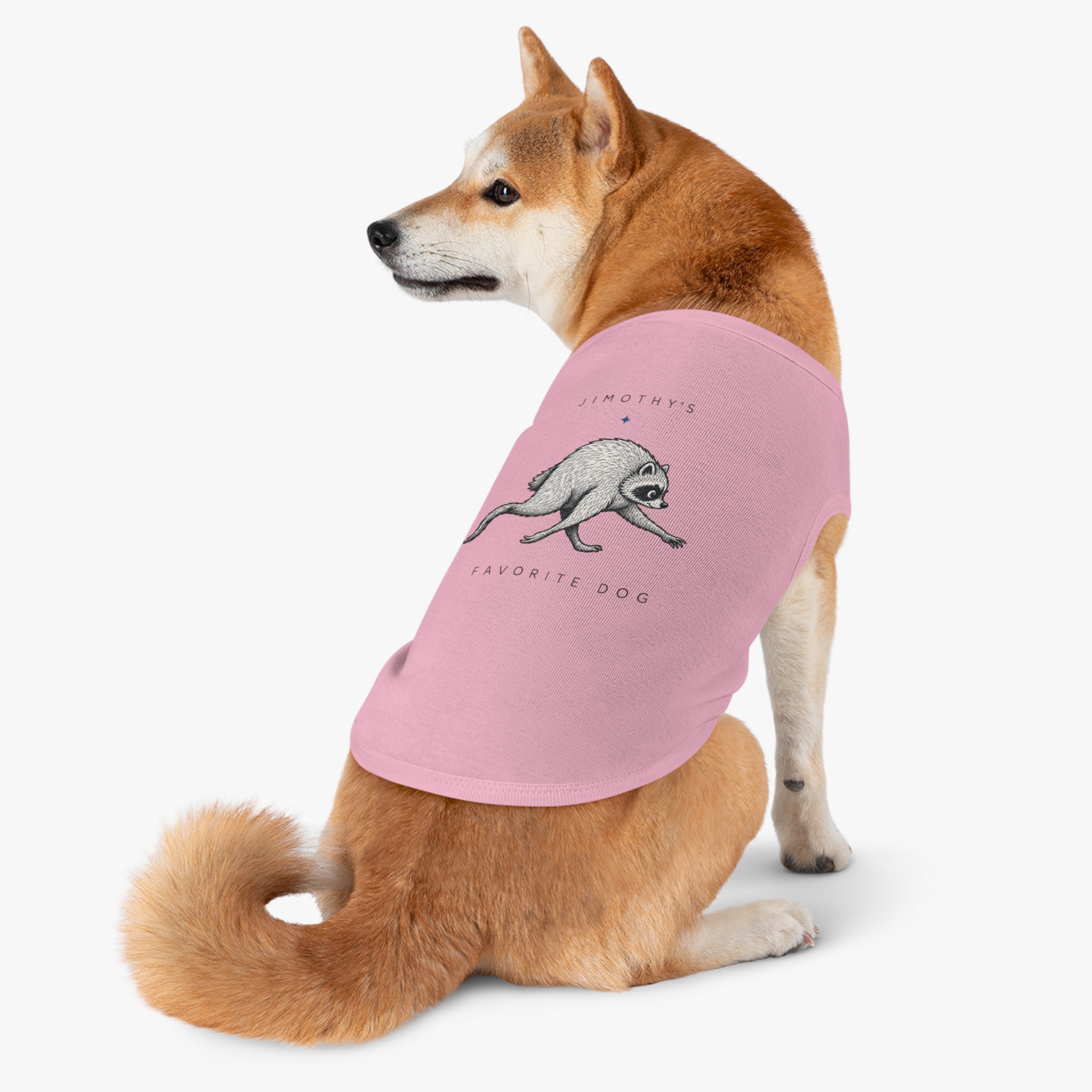 Raccoon Pet Tank Top – Cute Vintage Illustration Dog & Cat Tee