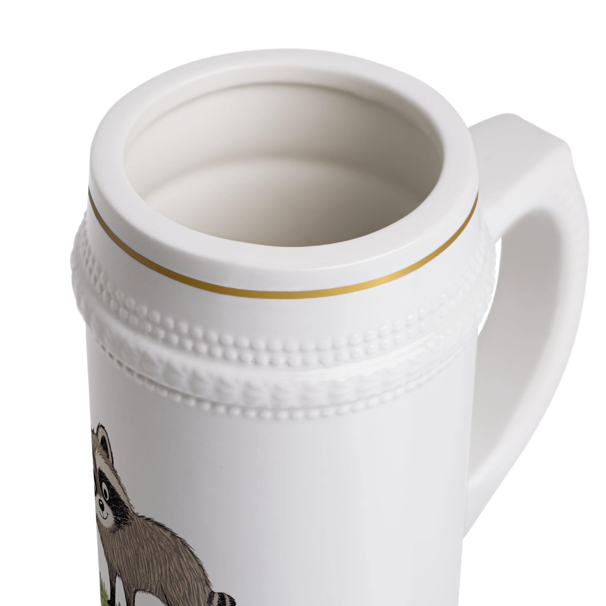 Cute Beer Stein Mug – "Jimothy" Ceramic German-Style Pint