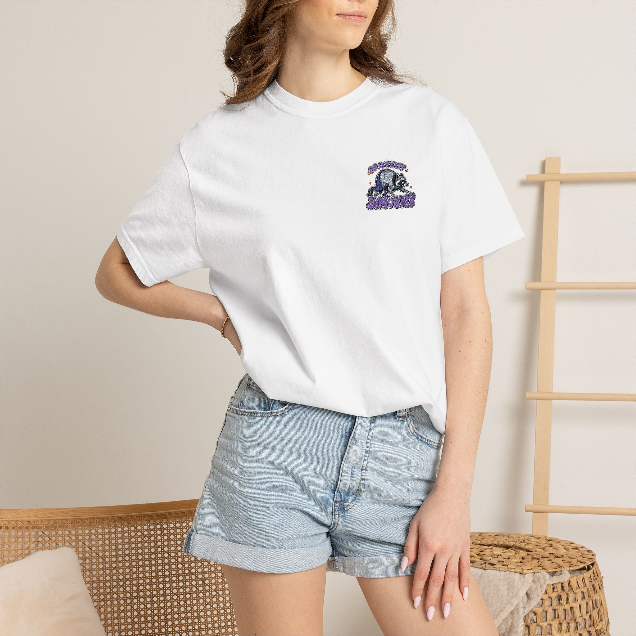 Uni-Sex Tee - Protect Jimothy Crew Chest Graphic Tee