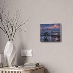 Jimothy Seattle Night Stroll Canvas Wall Art — Seattle Ferry Cityscape