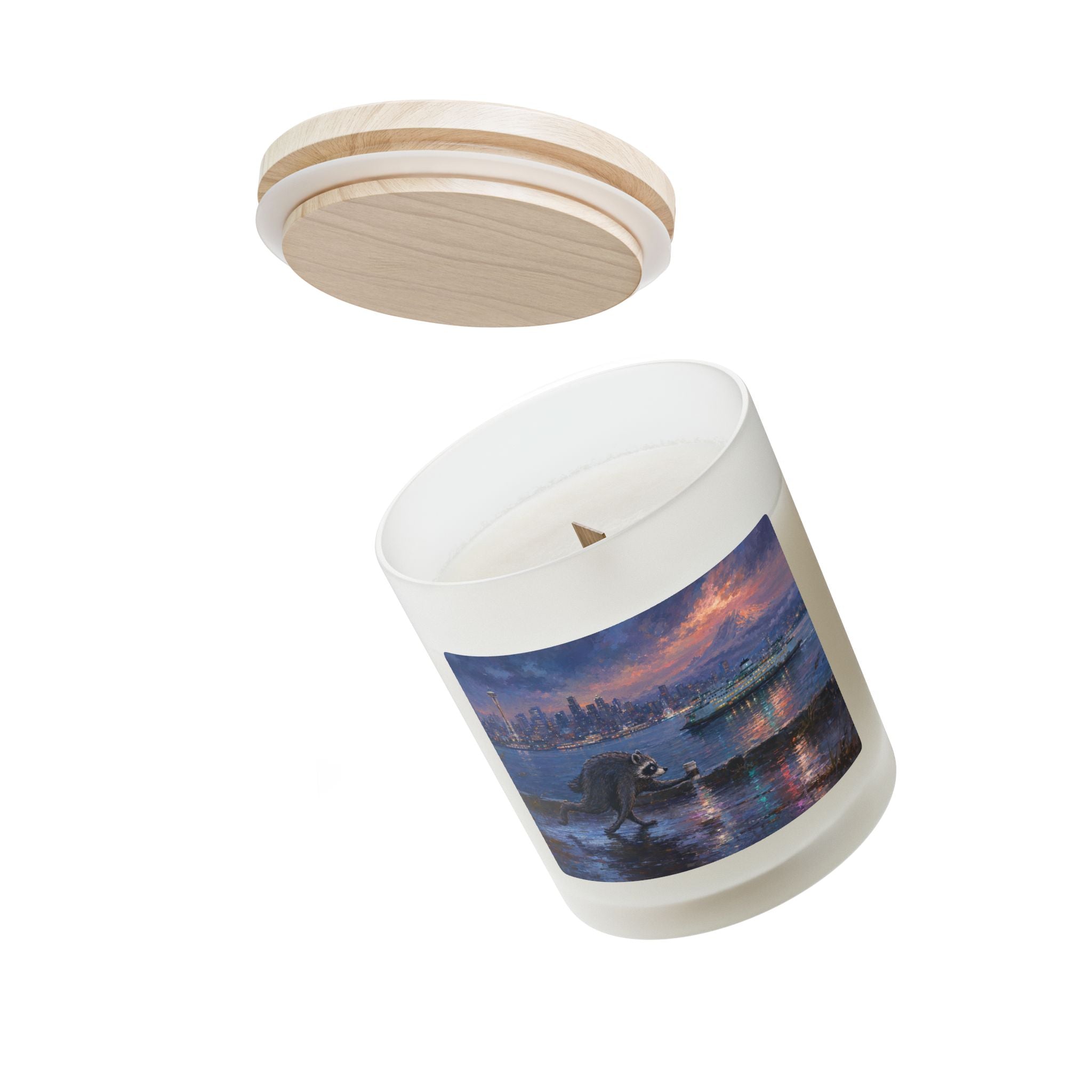 Multi-Scent Jimothy Nightscape Candle — Seattle Frosted Glass 11oz