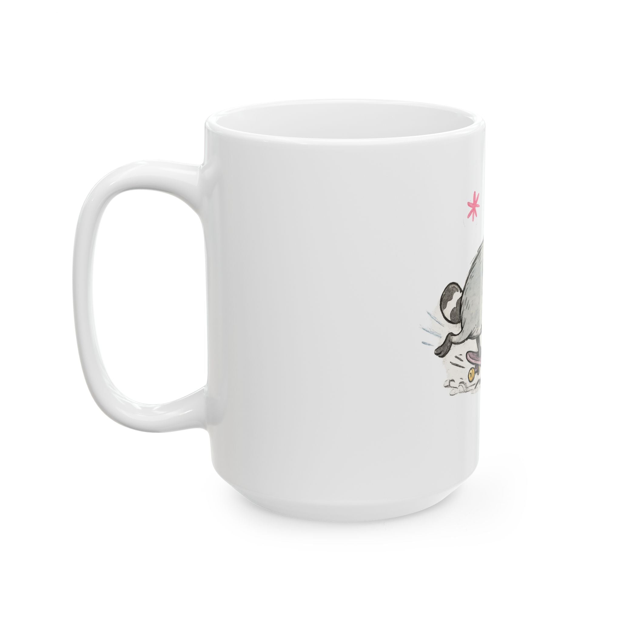 Design #3 Jimothy Skateboarding Sketch Ceramic Mug  (11oz & 15oz)
