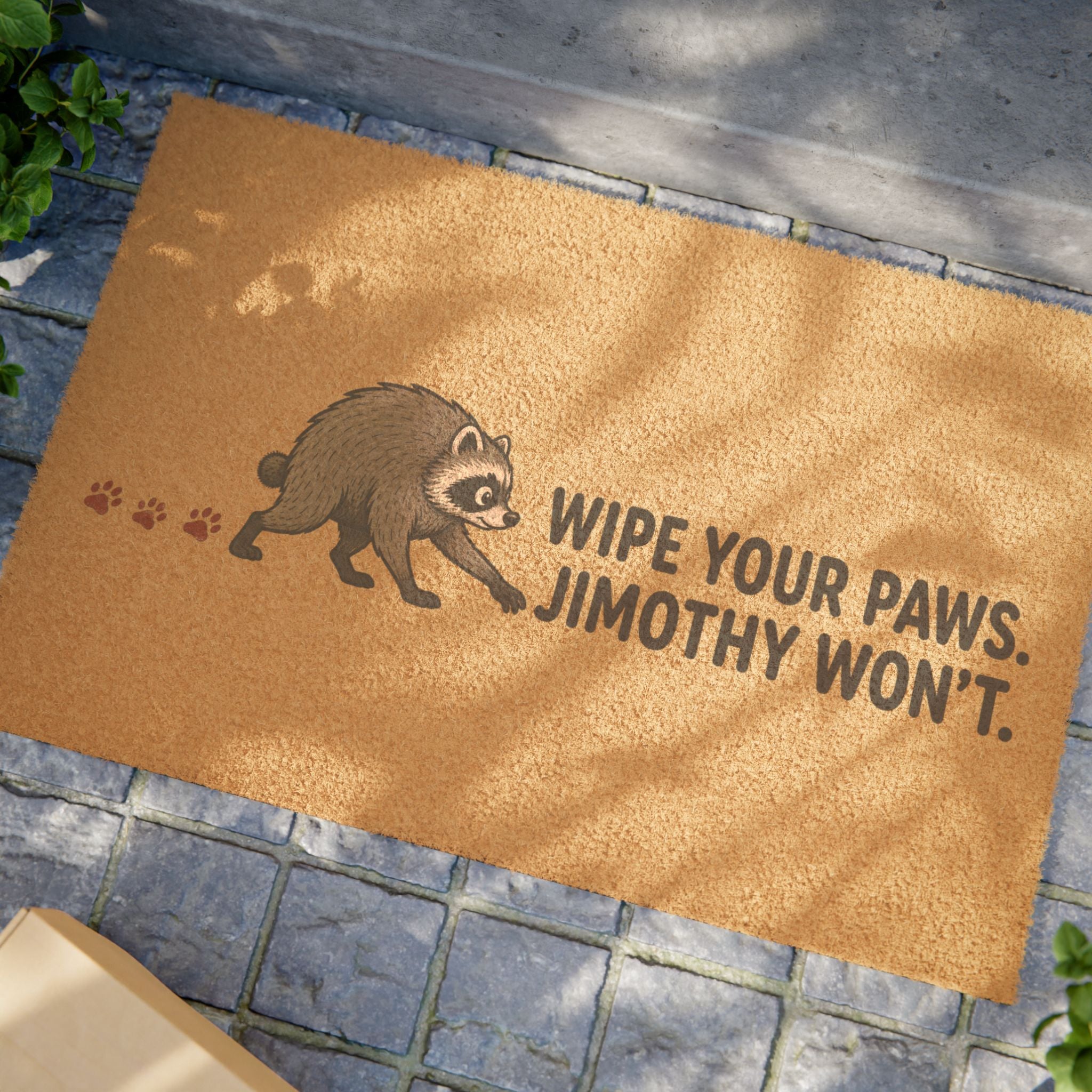 'Wipe Your Paws, Jimothy Won't' Welcome Mat