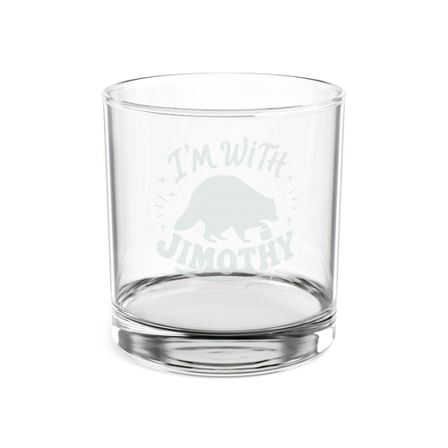 Engraved 'I'm With Timothy' Whiskey Glass — 10.5oz Personalized Rocks Glass