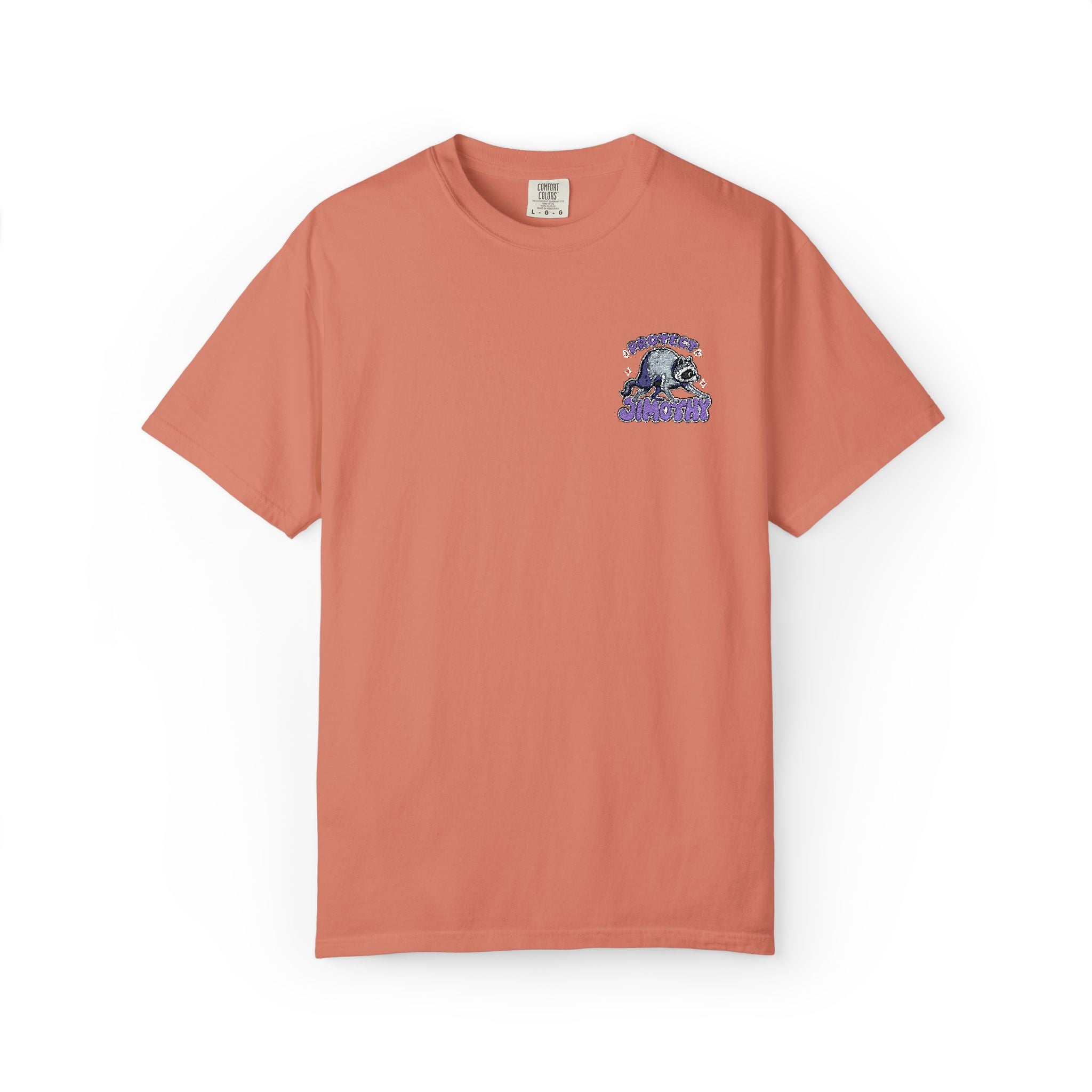 Unisex Embroidered Tee - Protect Jimothy Crew Chest Graphic Tee