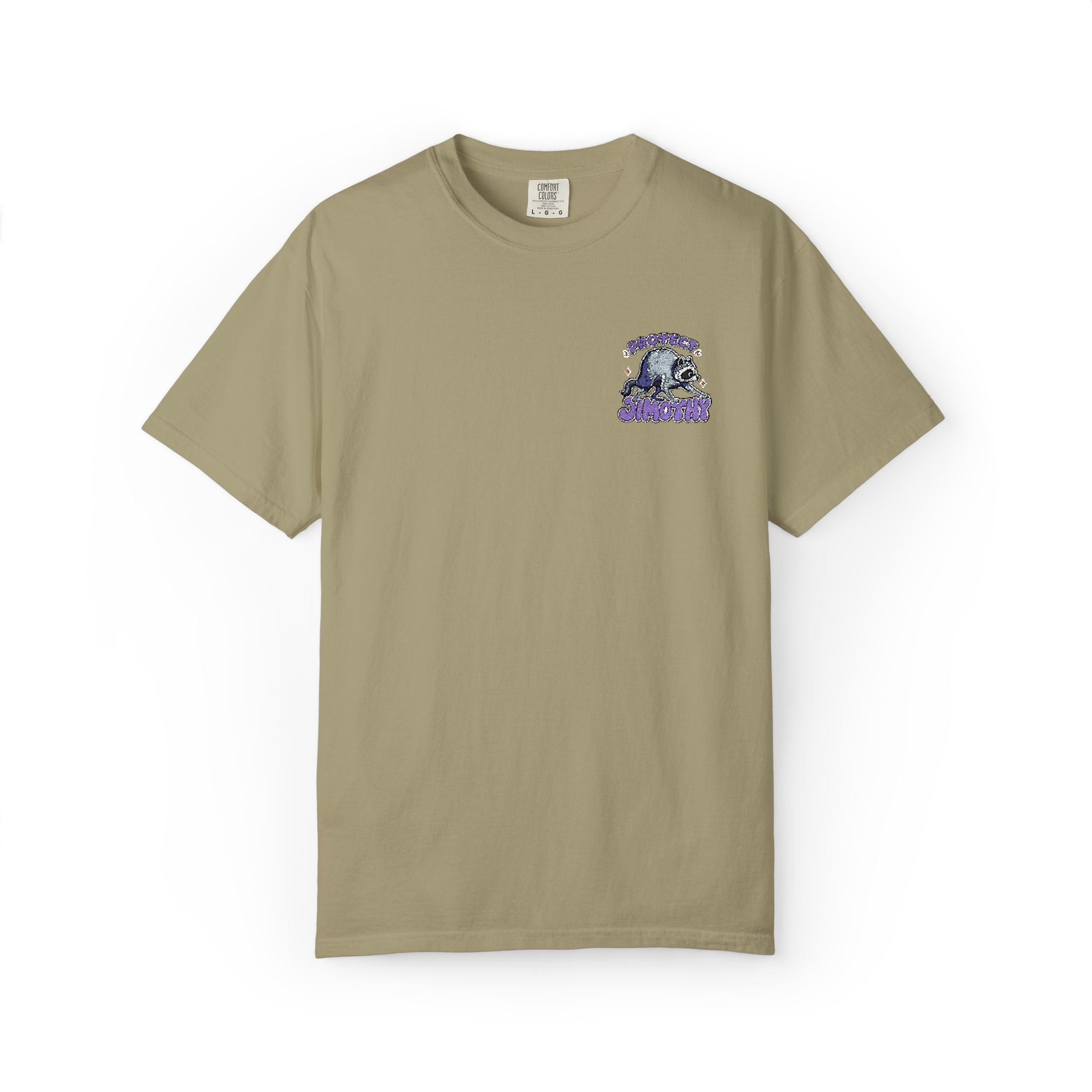 Unisex Embroidered Tee - Protect Jimothy Crew Chest Graphic Tee